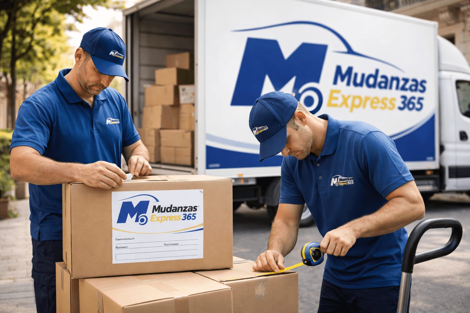 Equipo profesional de mudanzas