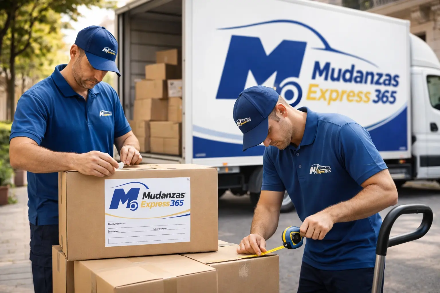 Equipo profesional de mudanzas